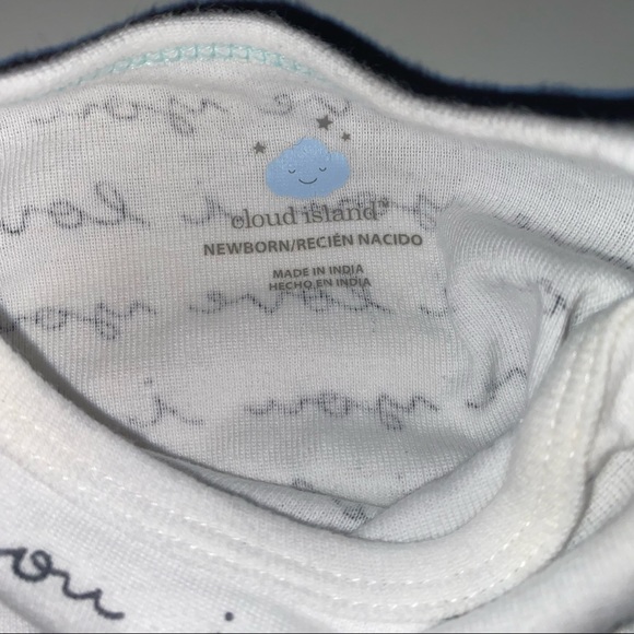 Cloud Island Newborn I love you Cursive Onesie White Baby Clothing - Picture 5 of 8